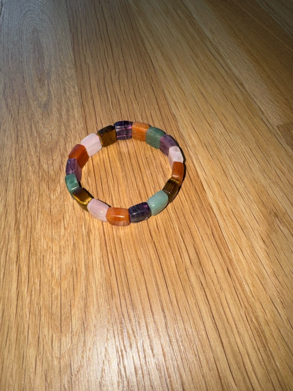 Multi-Color Bead Stretch Crystal Bracelet